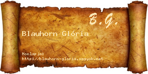 Blauhorn Glória névjegykártya