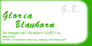 gloria blauhorn business card